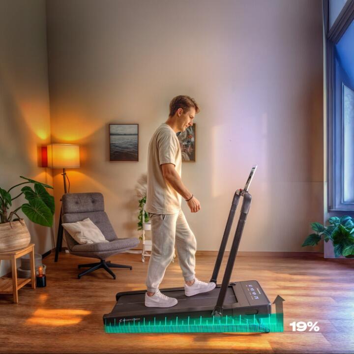 Sportstech Tapis de course sPad1000 | Treadmill jusqu'à 12 km/H | 19% d'inclinai
