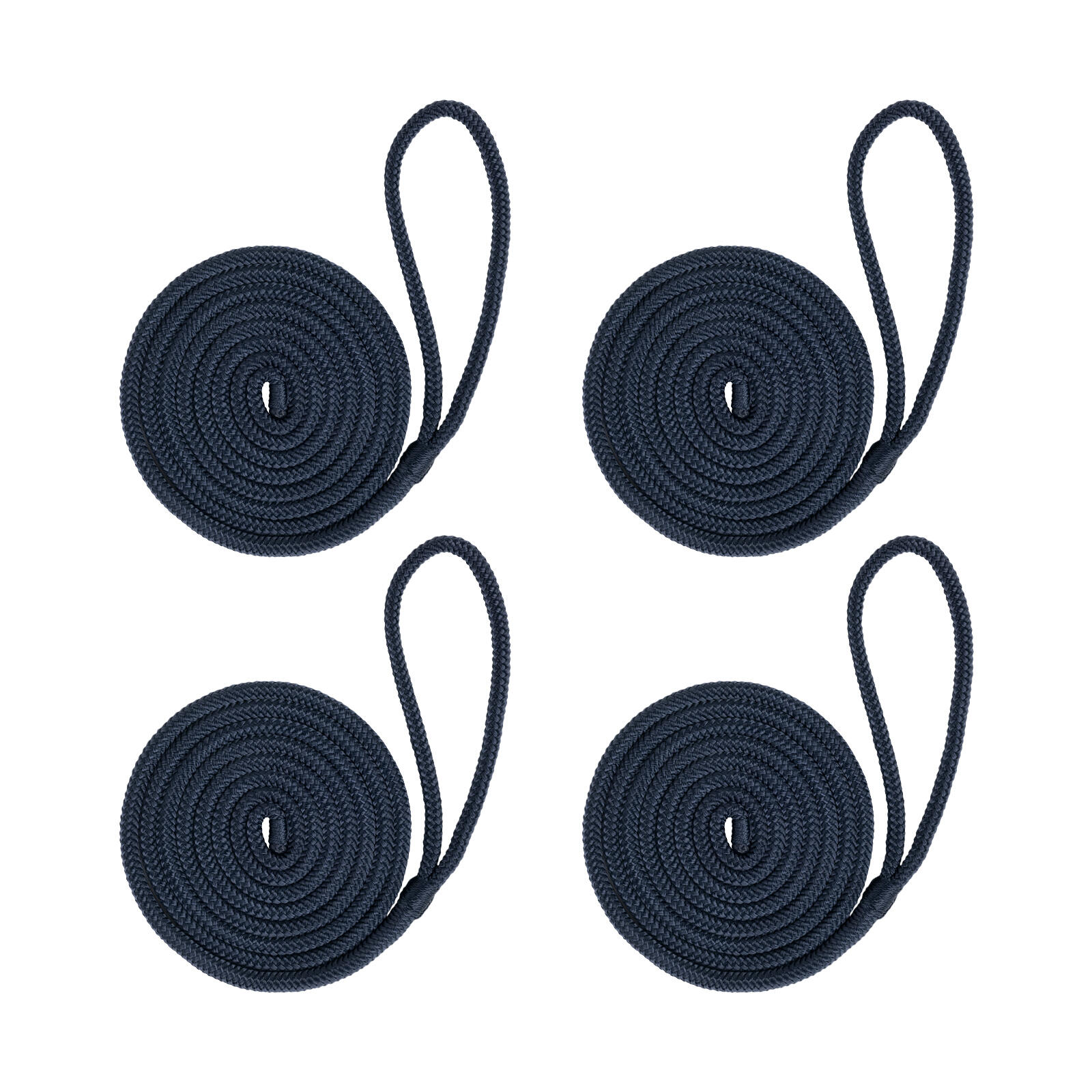 Mesle - Cordage Pare-battage 4 Pièces Avec Boucle, Épaisseur 8 Mm, Longueur 2,1 M, Navy - Pare-battage - Bleu - Taille Unique - Decathlon
