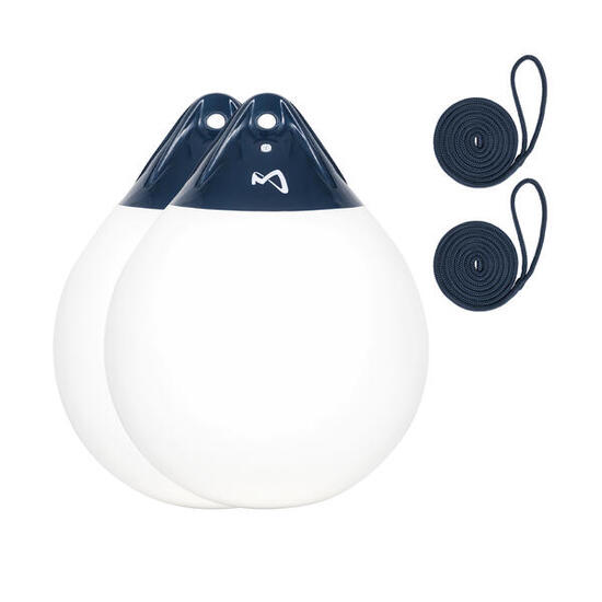 Pare-Battage Globe Lot de 2 ø 47 cm Bouée de Protection Bateau blanc