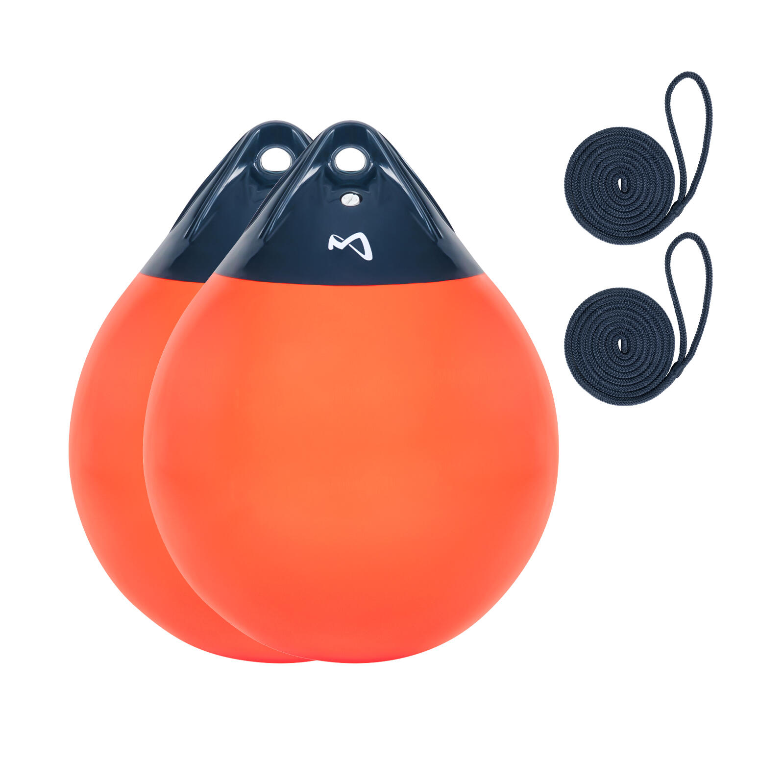 Mesle - Pare-battage Globe Lot De 2 Ø 35,5 Cm Bouée De Protection Bateau Orange - Pare-battage - Orange - Taille Unique - Decathlon