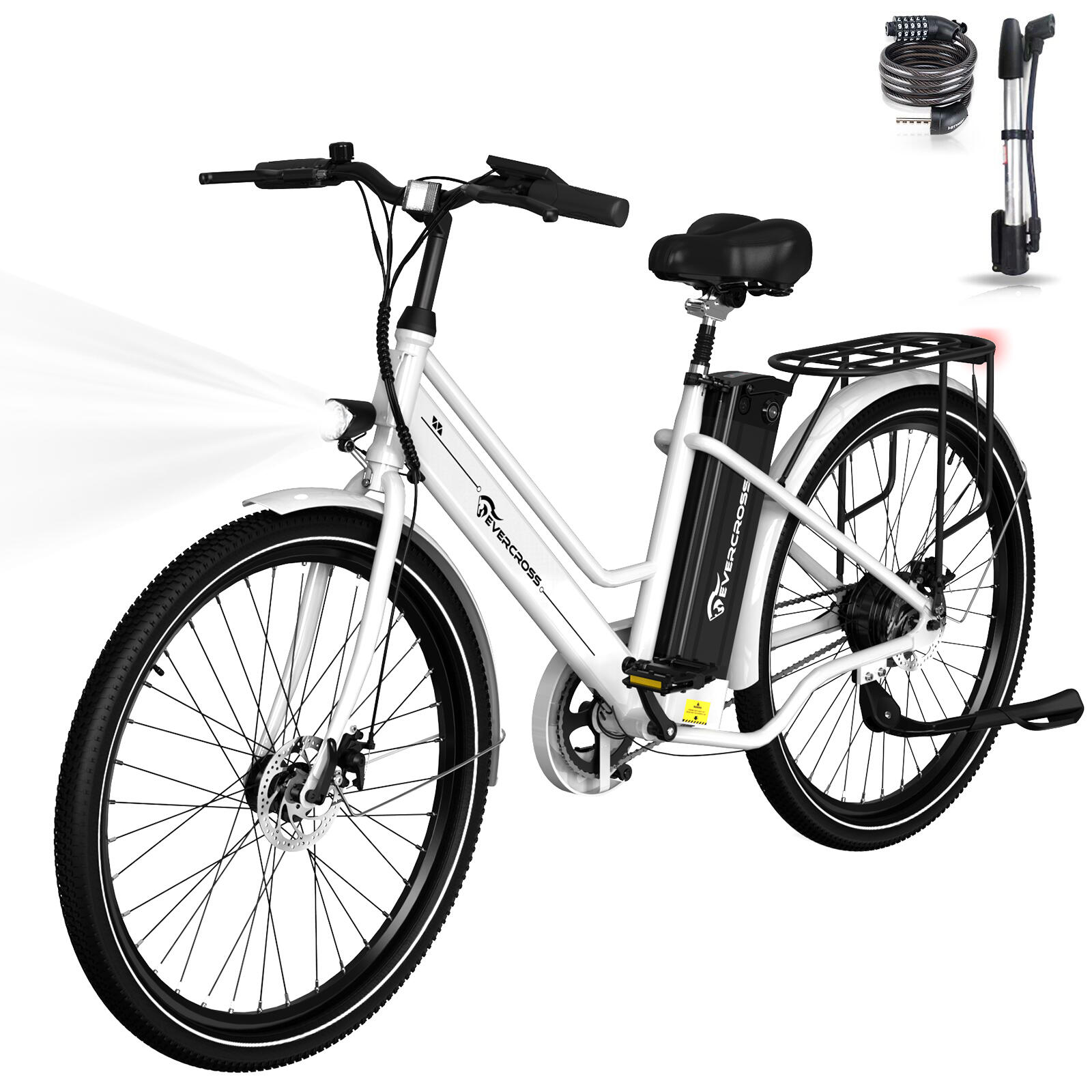 EVERCROSS Bici Elettrica Adulti con Pneumatico 26'' 36V 10.4Ah EVERCROSS - EK8
