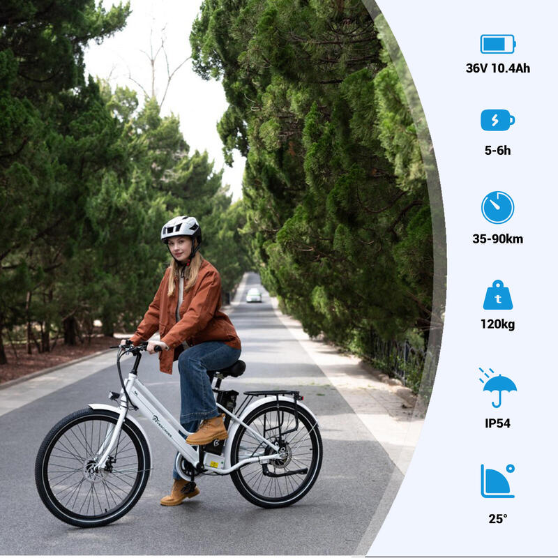 Vélo Electrique Adulte avec Pneu 26'' 36V 15.6Ah APP EVERCROSS - EK8