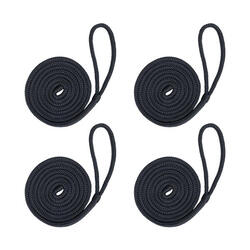 Cordage Pare-Battage 4 Pièces avec Boucle, Épaisseur 12 mm, Longueur 3 m, noir