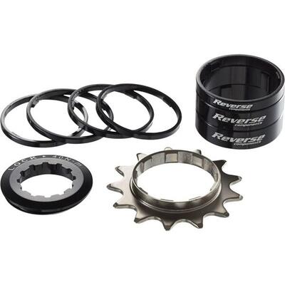 Singlespeed kit 13t tandwiel + 7 spacers - zwart