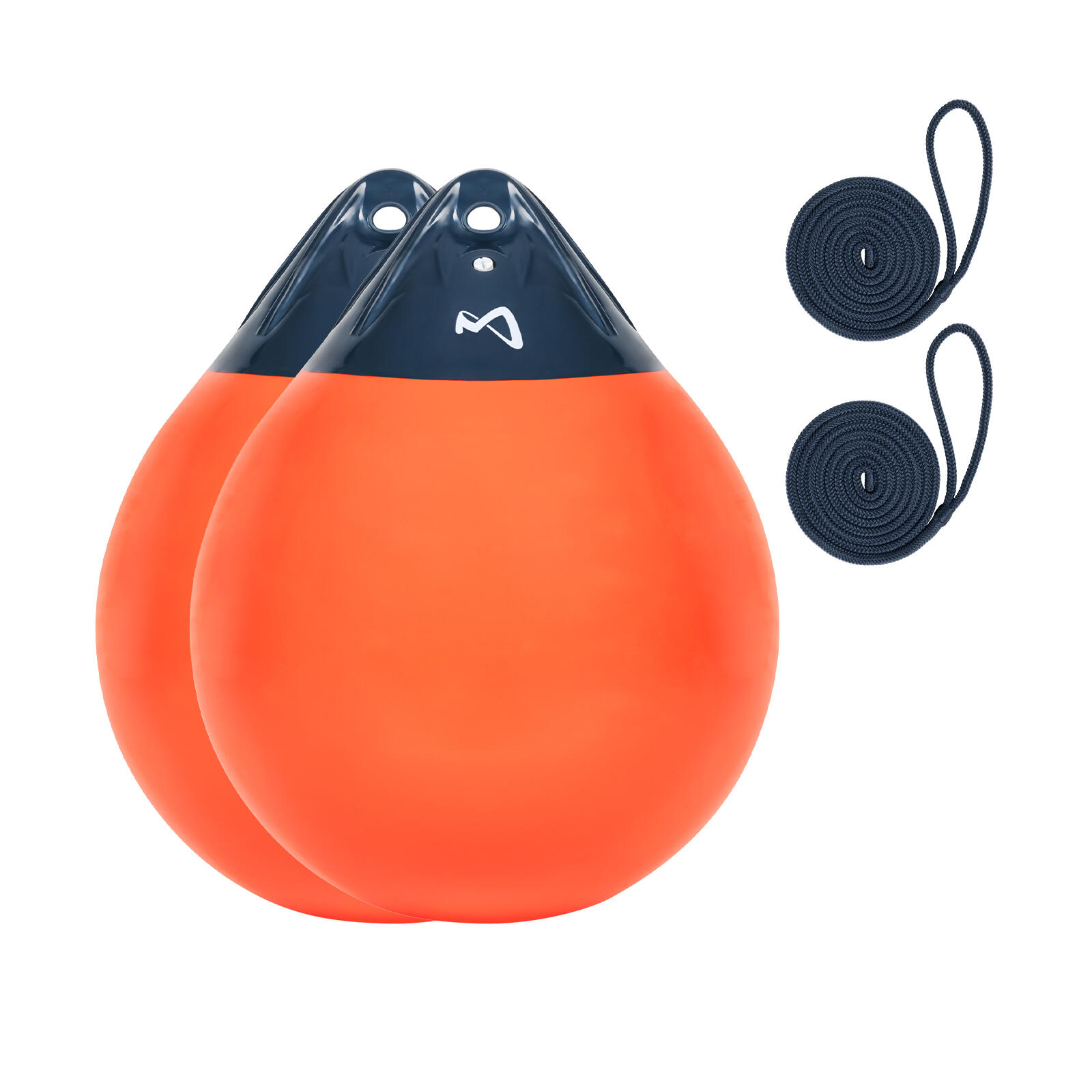 Mesle - Pare-battage Globe Lot De 2 Ø 47 Cm Bouée De Protection Bateau Orange - Pare-battage - Orange - Taille Unique - Decathlon