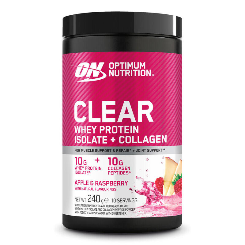 Clear whey - Clear Whey Protein Isolate + Collagen - Pomme et Framboise 240g