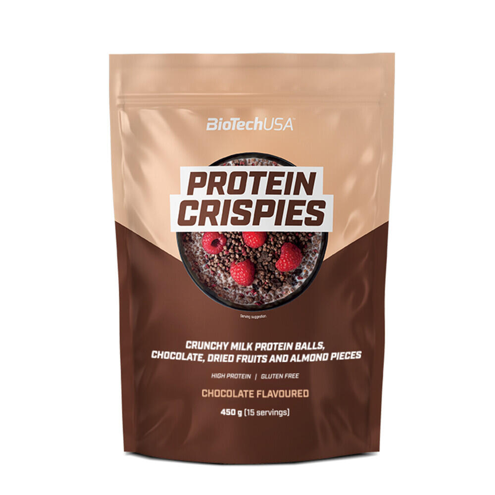 Biotechusa - Snack Protéiné Sucré - Protein Crispies - Chocolat 450g - Protein Balls - 450 G - Decathlon