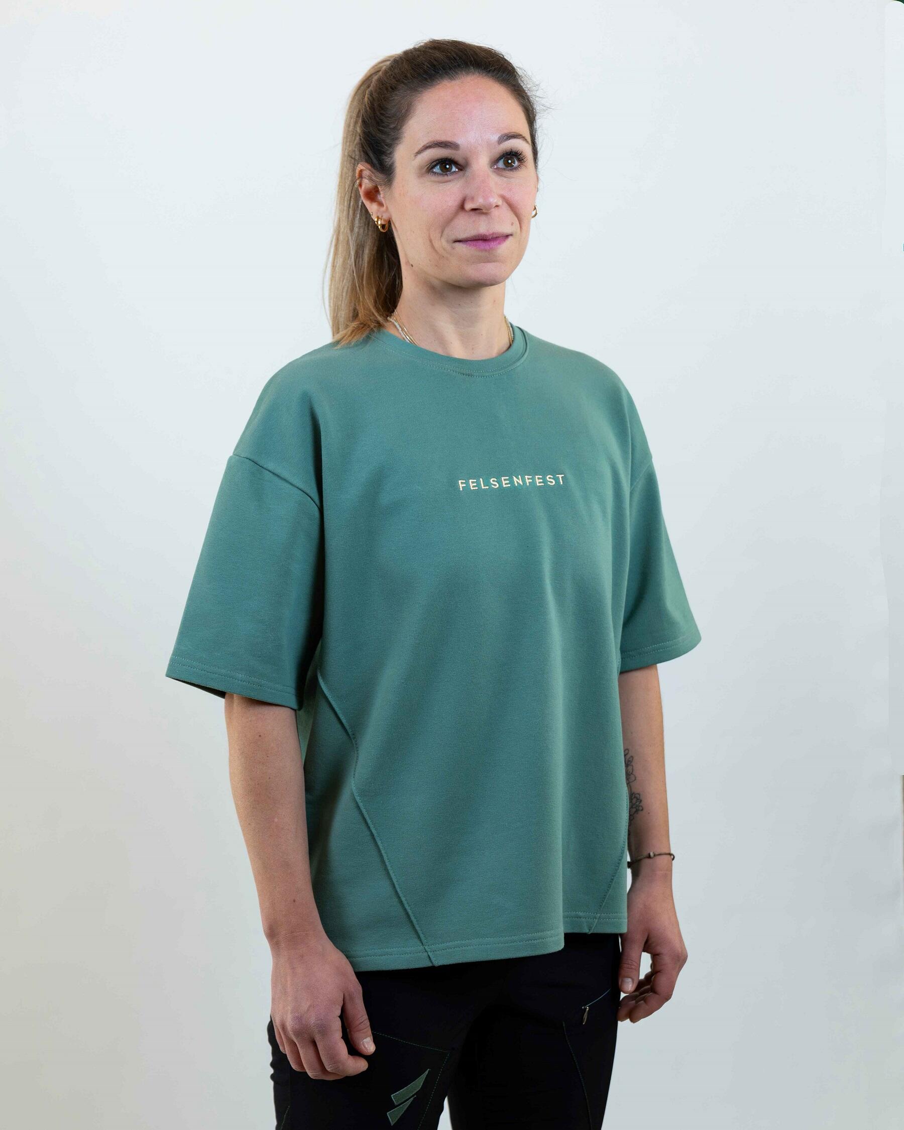 Oversized Boulder-Shirt Volumes Türkis 5/7