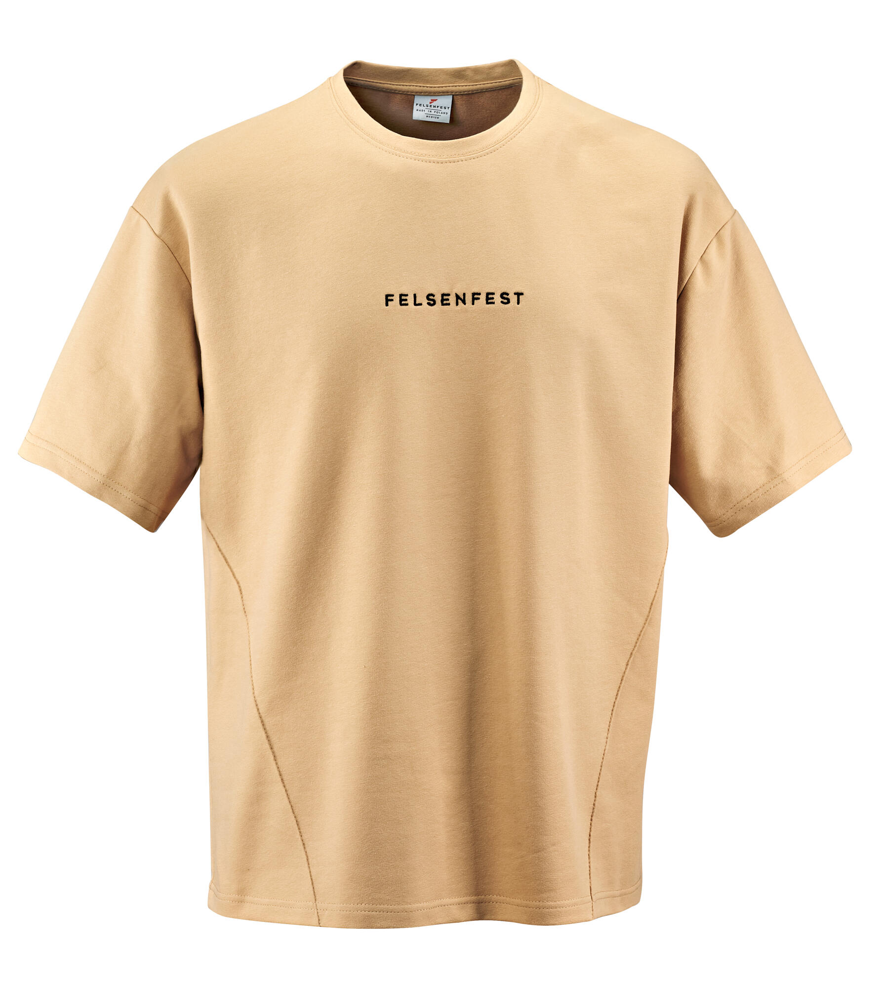 FELSENFEST Oversized Boulder-Shirt Volumes Beige