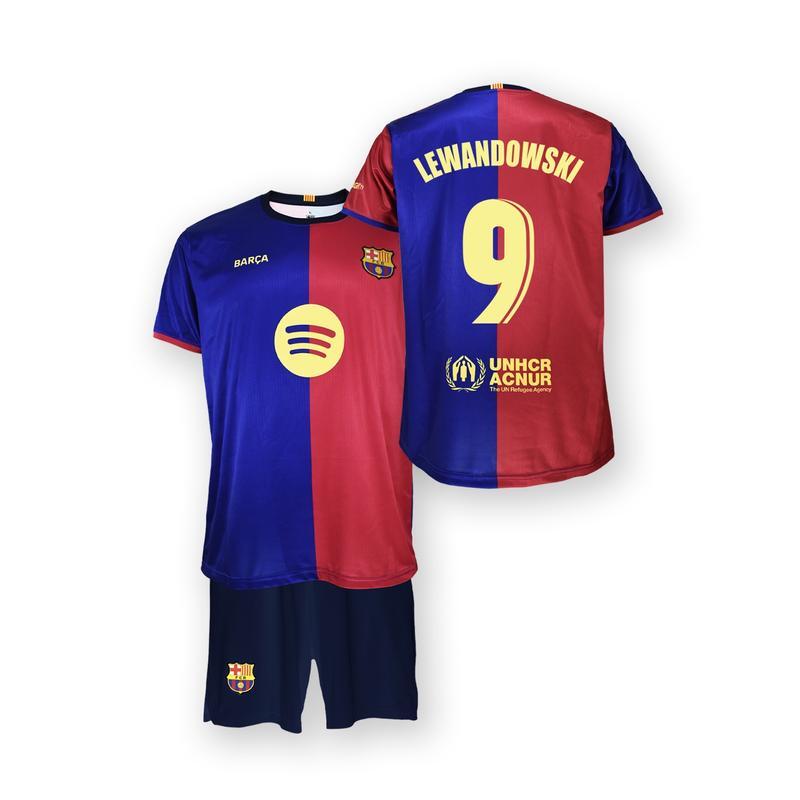 Koszulka kibica FC Barcelona 24-25 premium dla dzieci - Lewandowski 9 - 6 lat