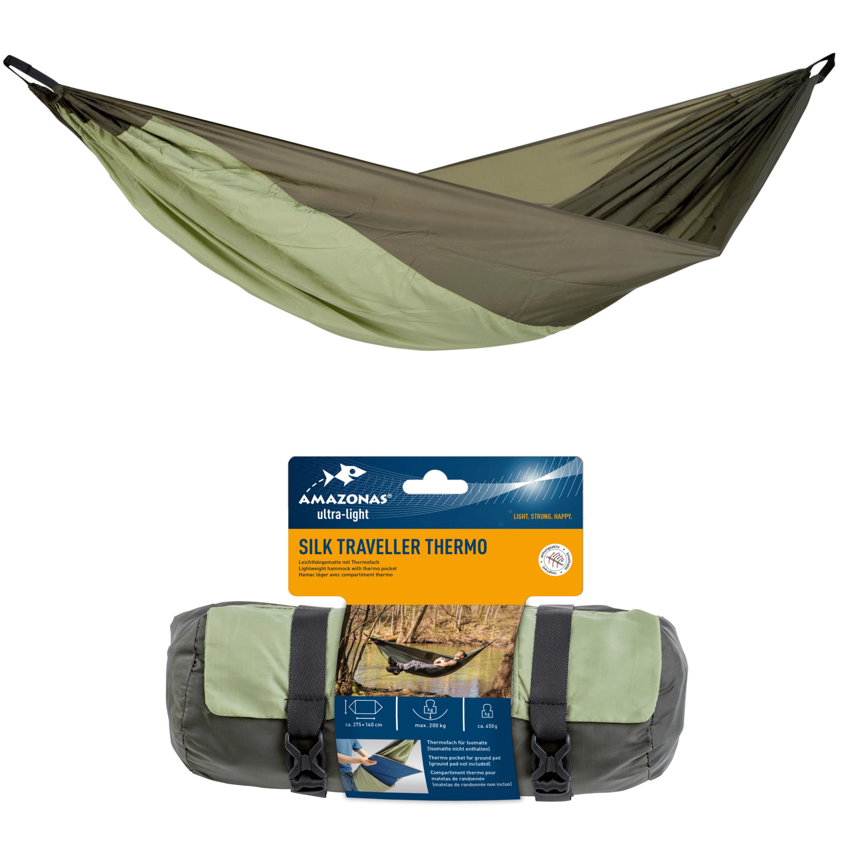 AMAZONAS Silk Traveller One - Person Hammock Thermo Made With Parachute Silk