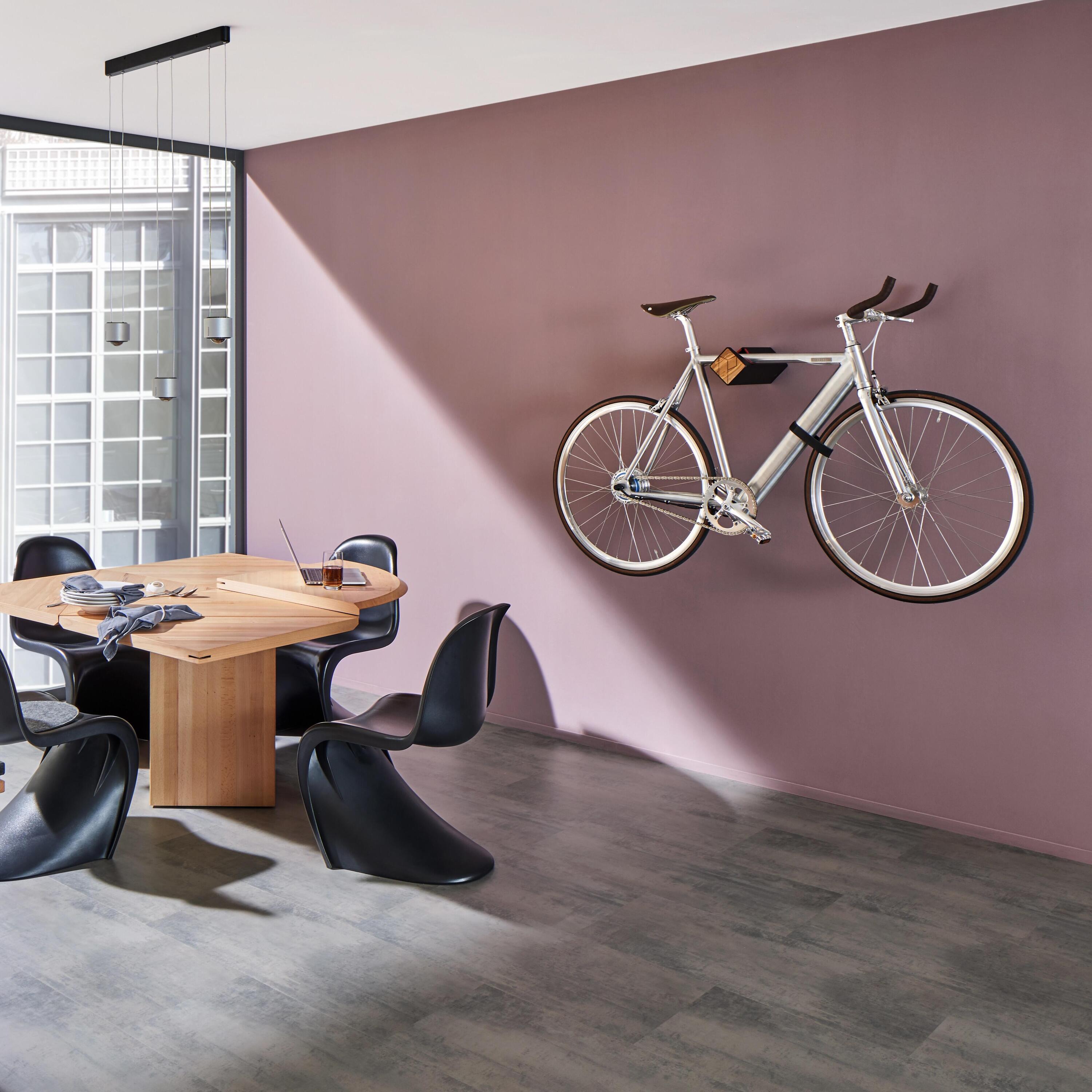 Fiets wandhouder - hout en aluminium - zwart - kebony - D-RACK 3/5