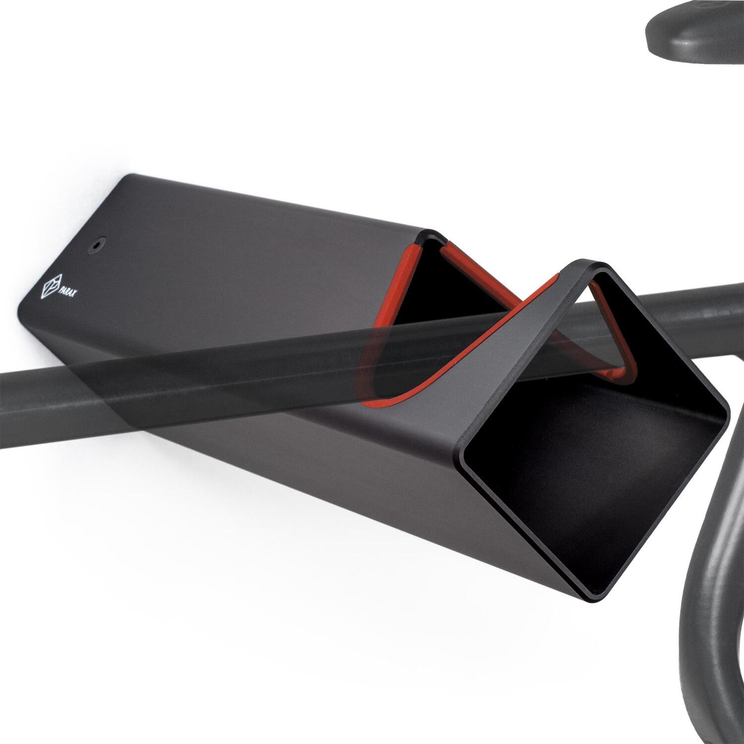 Parax - Support Mural Pour Vélo - Aluminium - Noir - D-rack - Rack-vélo - Noir|rouge - Decathlon
