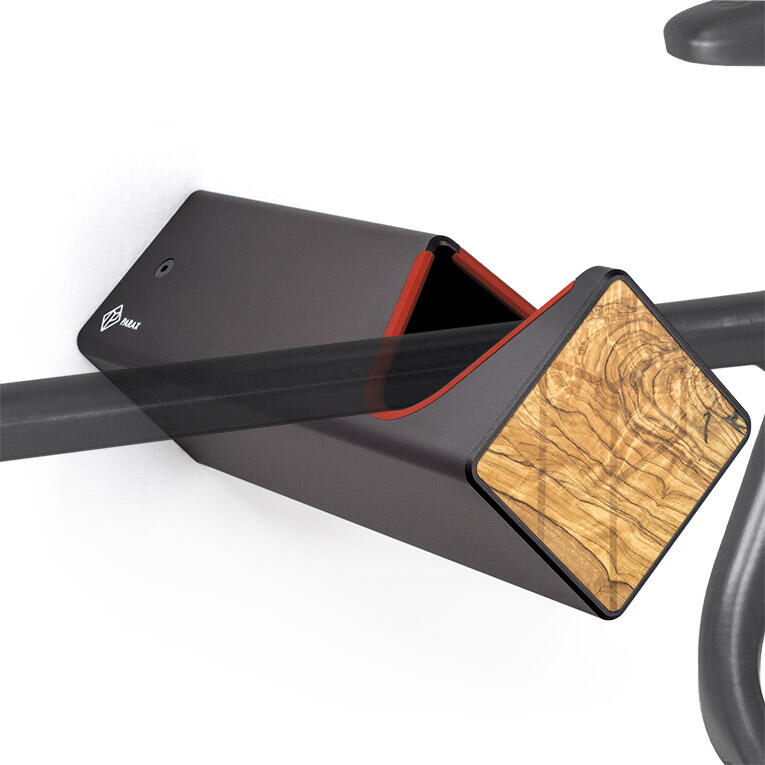 Parax - Support Mural Pour Vélo - Bois Et Aluminium - Noir - Olive - D-rack - Rack-vélo - Noir|vert - Decathlon