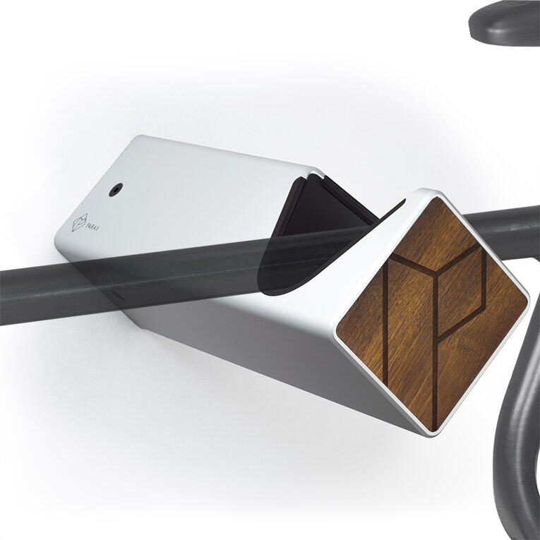 Parax - Support Mural Pour Vélo - Bois Et Aluminium - Argent - Kebony - D-rack - Rack-vélo - Gris|marron - Decathlon