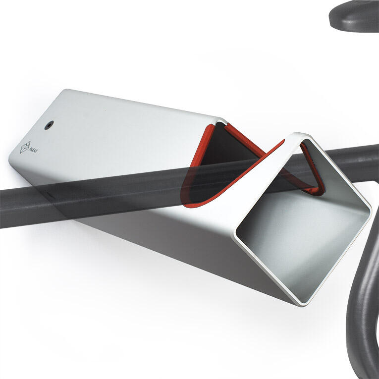 Parax - Support Mural Pour Vélo - Aluminium - Argent - D-rack - Rack-vélo - Gris|rouge - Decathlon