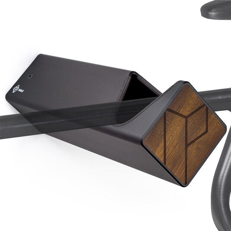 Parax - Support Mural Pour Vélo - Bois Et Aluminium - Noir - Kebony - D-rack - Rack-vélo - Marron|noir - Decathlon