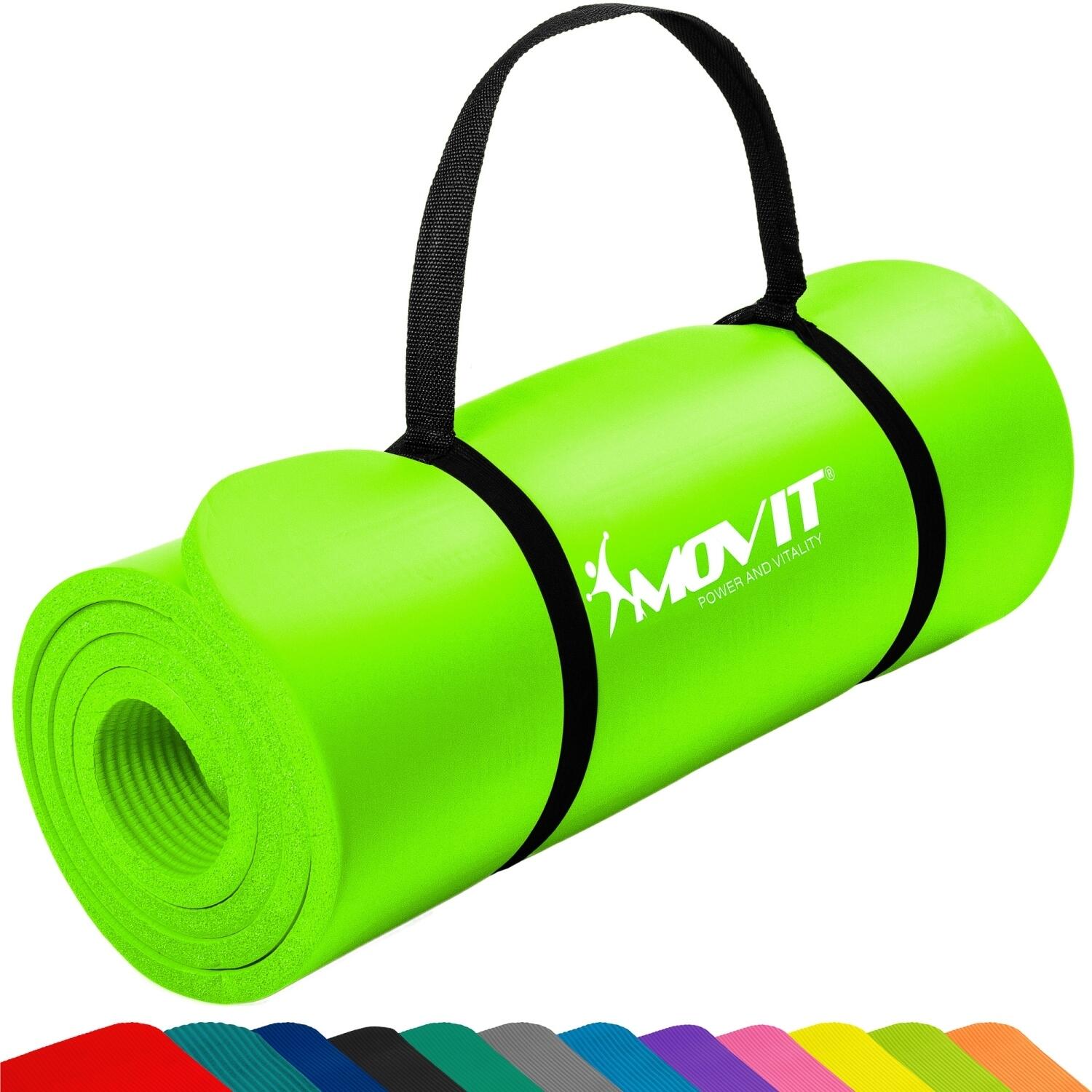 MOVIT Gymnastikmatte - 183x60x1,0 cm, 12 Farben, für Zuhause oder Unterwegs