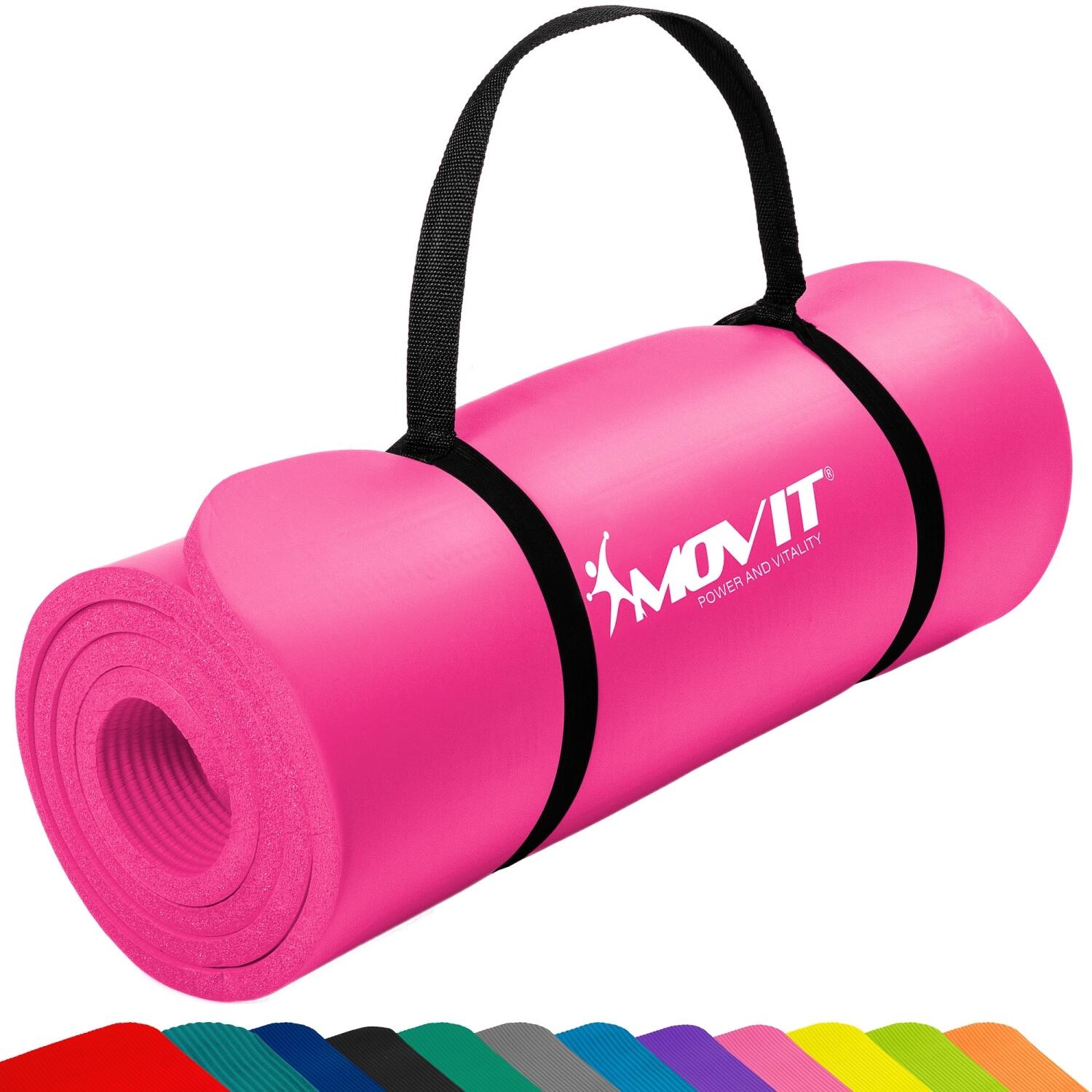 MOVIT Gymnastikmatte - 183x60x1,0 cm, 12 Farben, für Zuhause oder Unterwegs