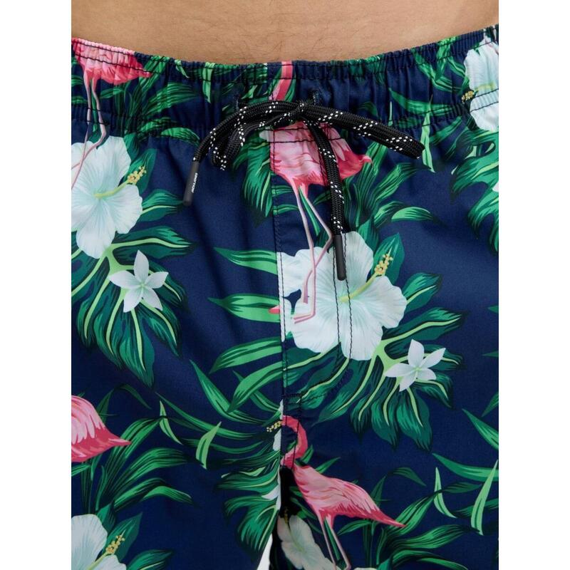 Short de bain homme JPSTMAUI Novelty AOP Navy Blazer