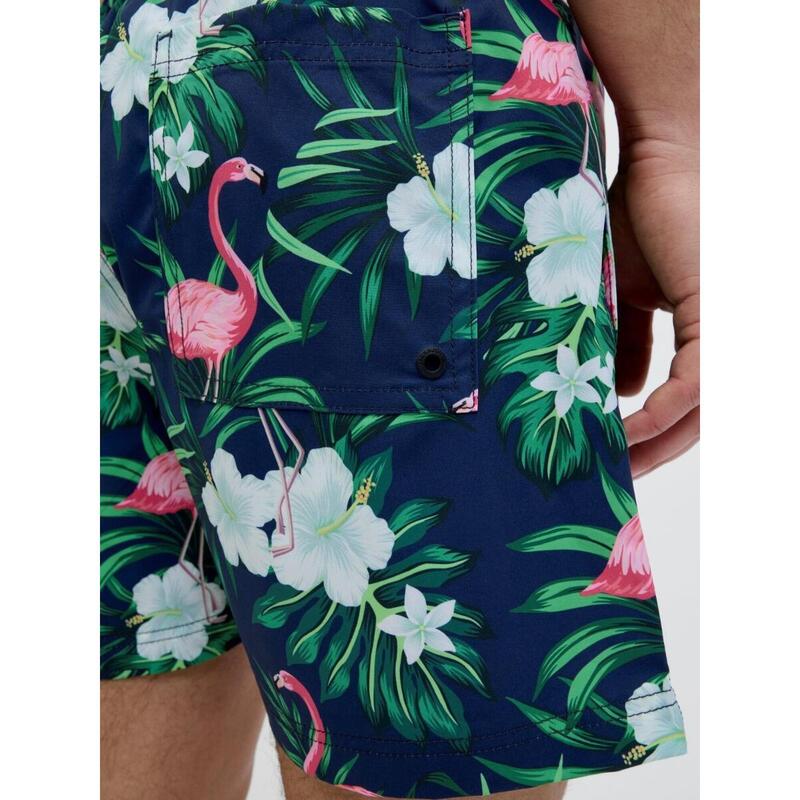 Short de bain homme JPSTMAUI Novelty AOP Navy Blazer