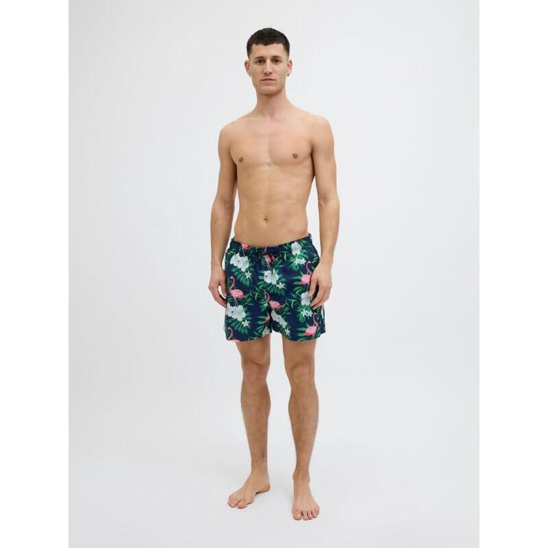 Short de bain homme JPSTMAUI Novelty AOP Navy Blazer