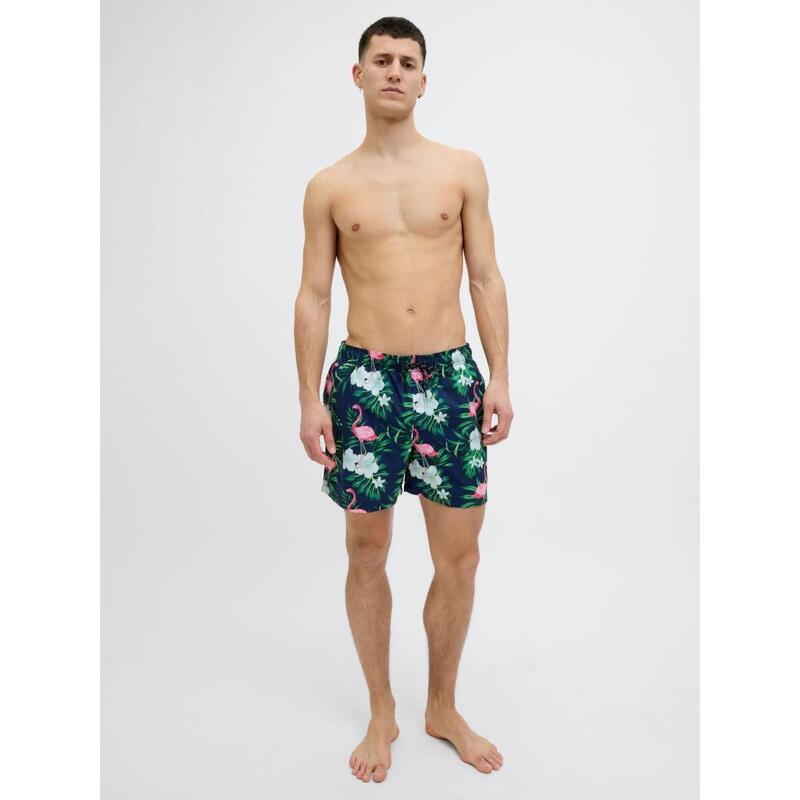 Short de bain homme JPSTMAUI Novelty AOP Navy Blazer