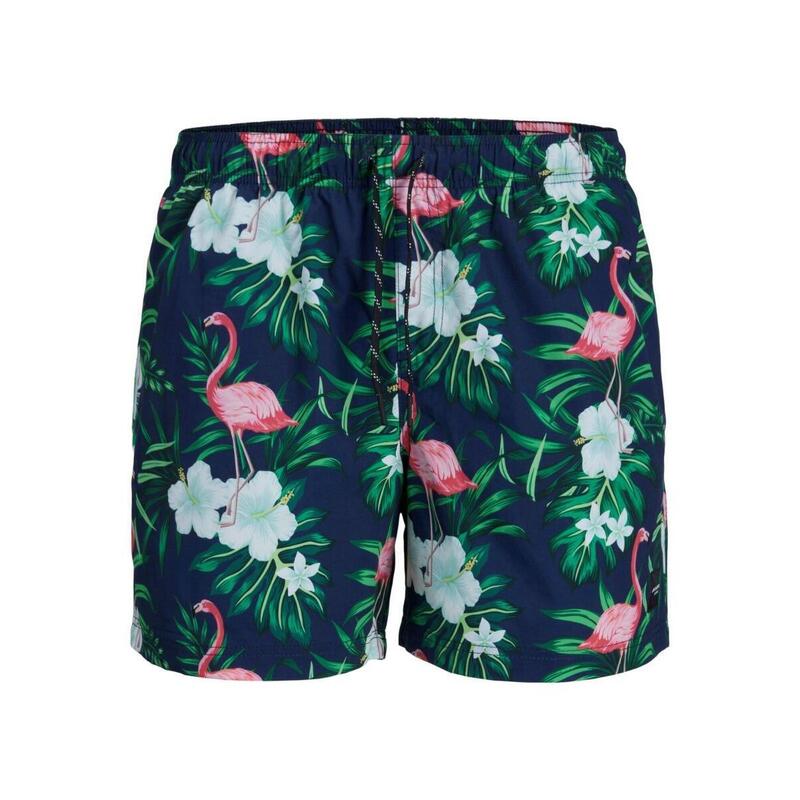 Short de bain homme JPSTMAUI Novelty AOP Navy Blazer