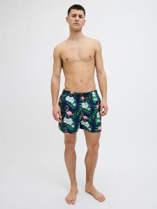 Short de bain homme JPSTMAUI Novelty AOP Navy Blazer
