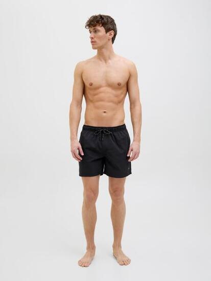 Short de bain homme JPSTMAUI Solid AKM Noir