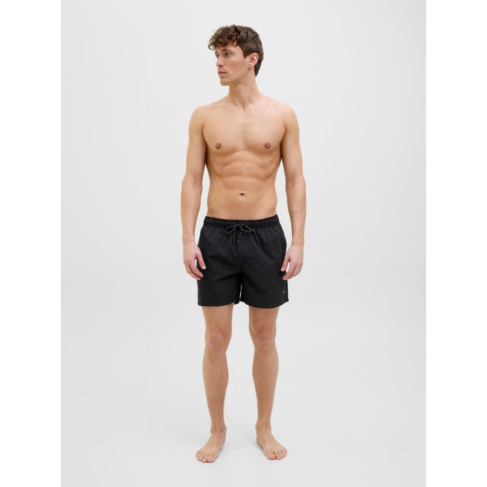 Jack&jones - Short De Bain Homme Jpstmaui Solid Akm Noir - Short De Bain - Noir - L - Decathlon