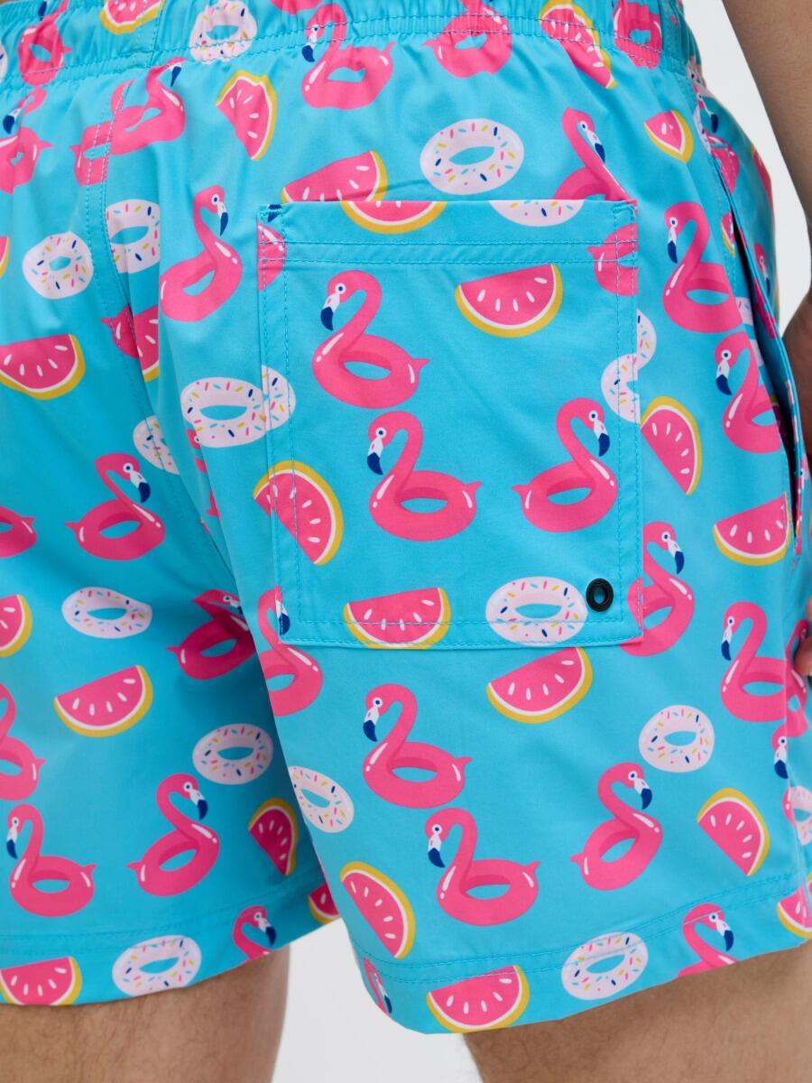 Zwembroek heren JPSTMAUI Novelty AOP Scuba Blauw 5/7