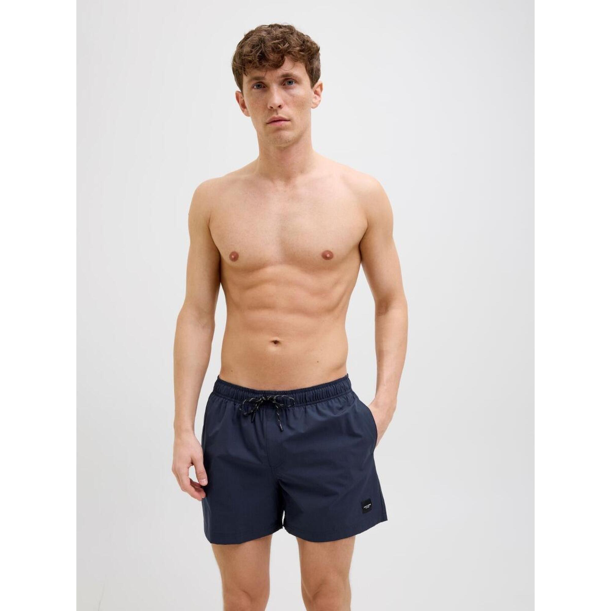 Jack&jones - Short De Bain Homme Jpstmaui Solid Akm Navy Blazer - Short De Bain - Bleu -  2xl - Decathlon