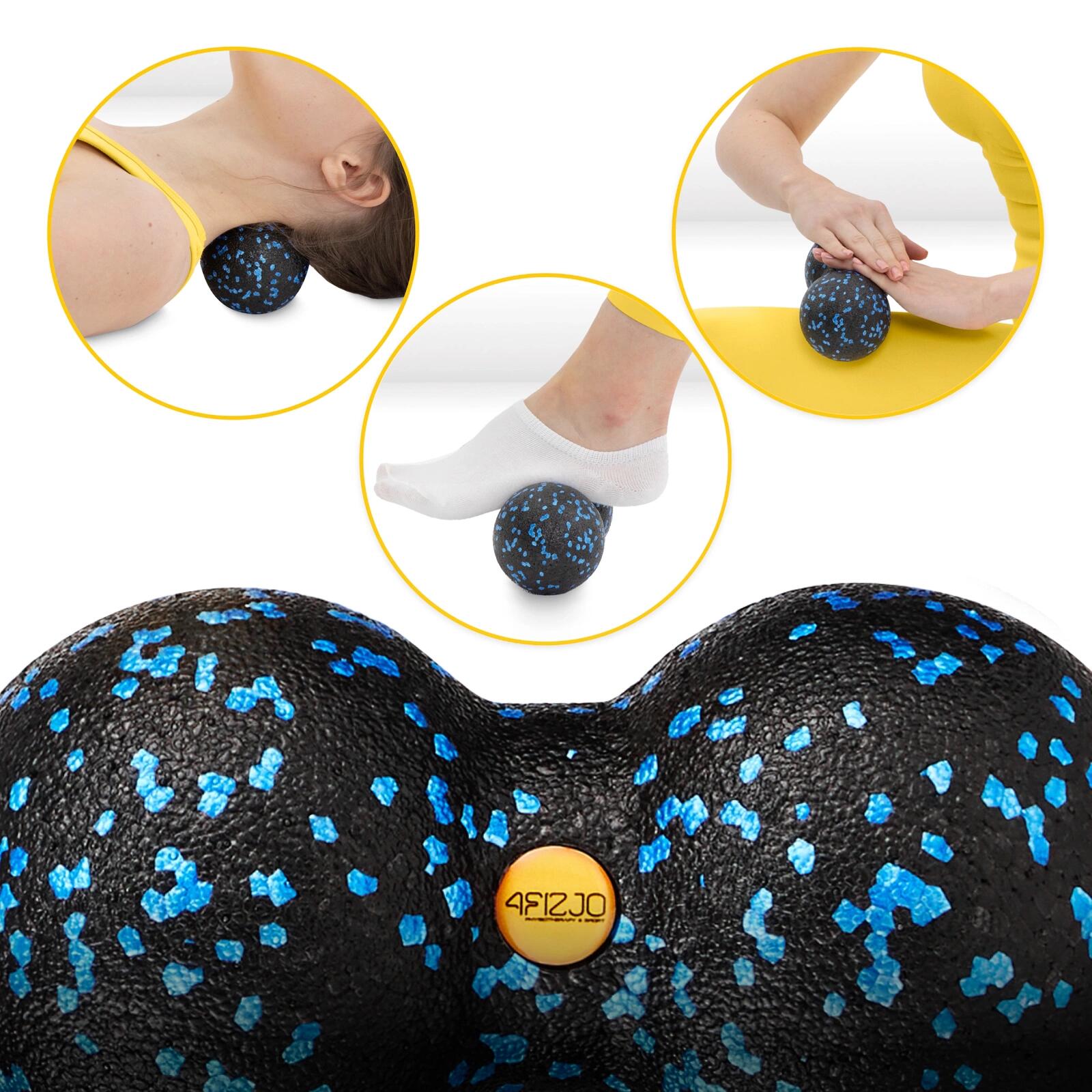 Duoball 8cm EPP Doppel-Faszienball Wirbelsäule Massageball 4FIZJO 4/7