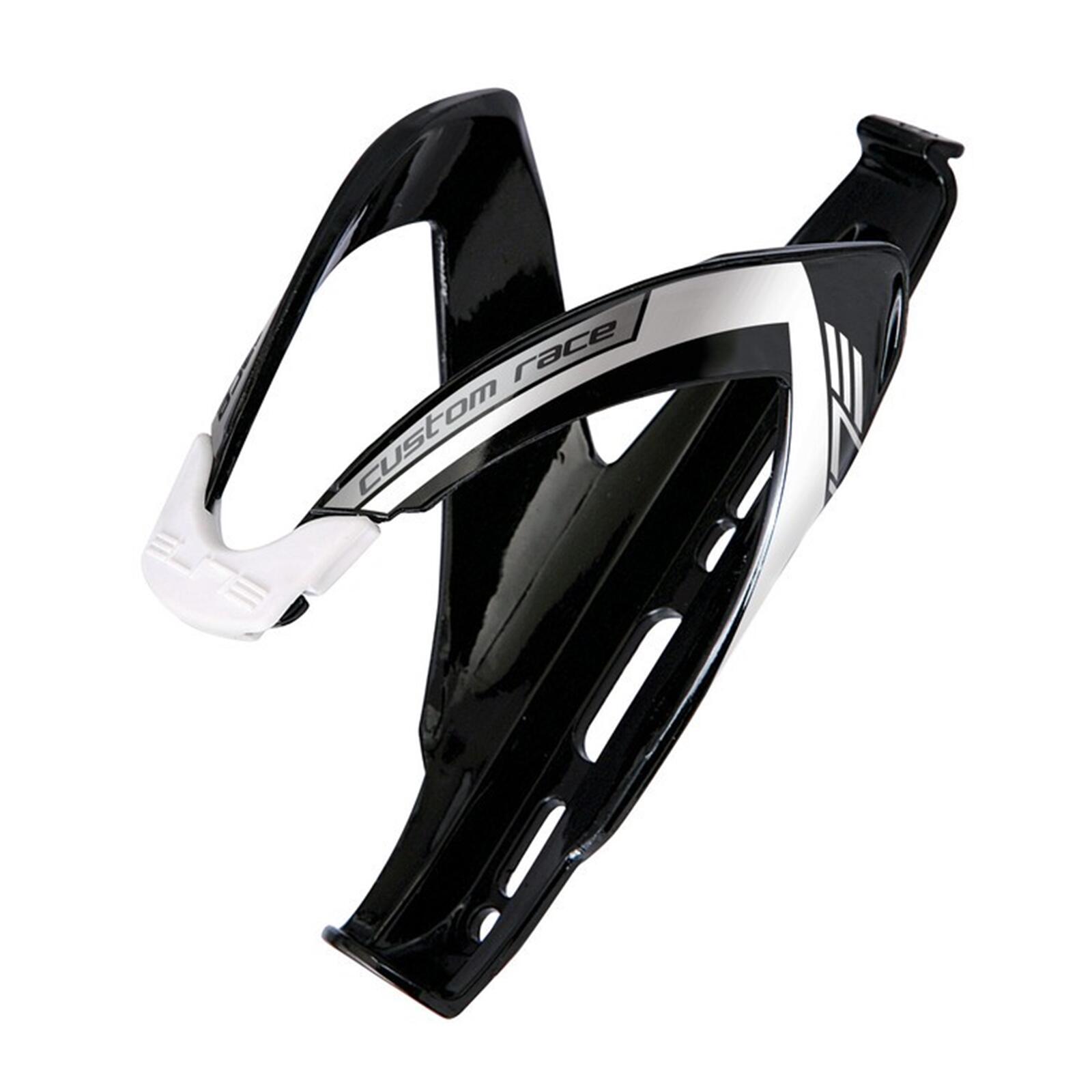 ELITE Elite Trinkflaschenhalter Custom Race Elastomer-Gummi, schwarz/weiß