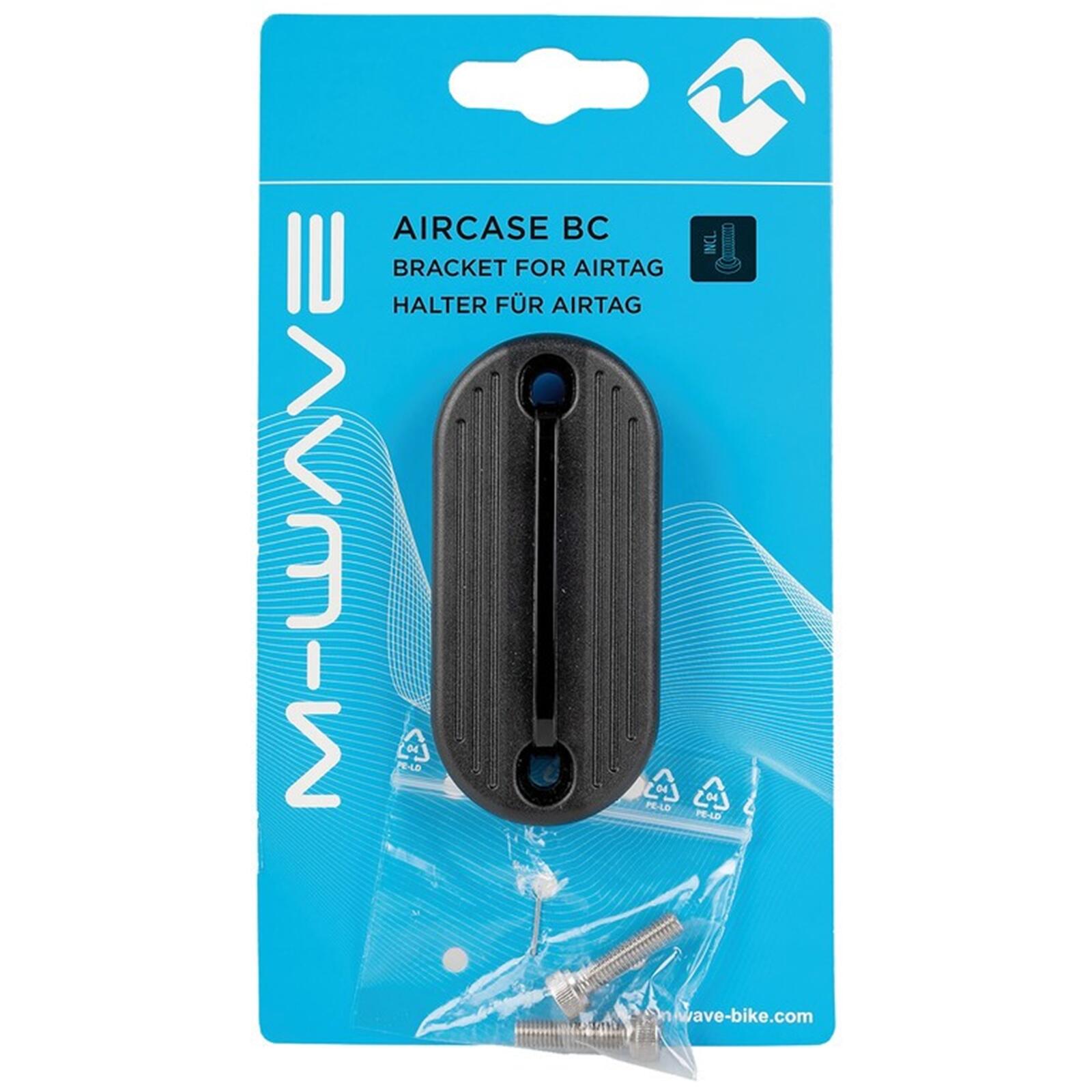 M-WAVE M-Wave Halter für Airtag Aircase BC schwarz, auf Karte, inkl. Schrauben