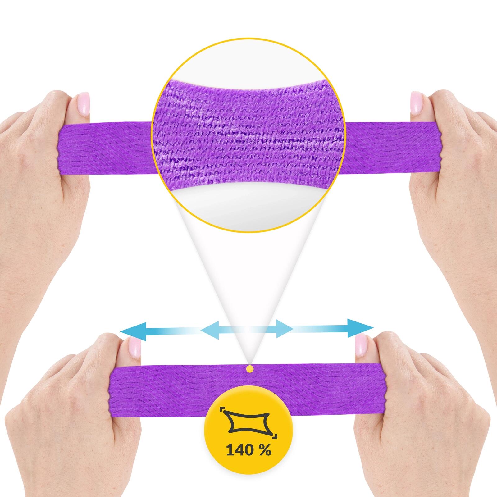 Kinesiologie Tape 5 cm x 5 m Physiotape Wasserfest Sporttape 4FIZJO 4/7
