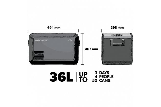 Dometic Frigorifero Elettrico con compressore Cfx3 nero, 36 litri 4/7