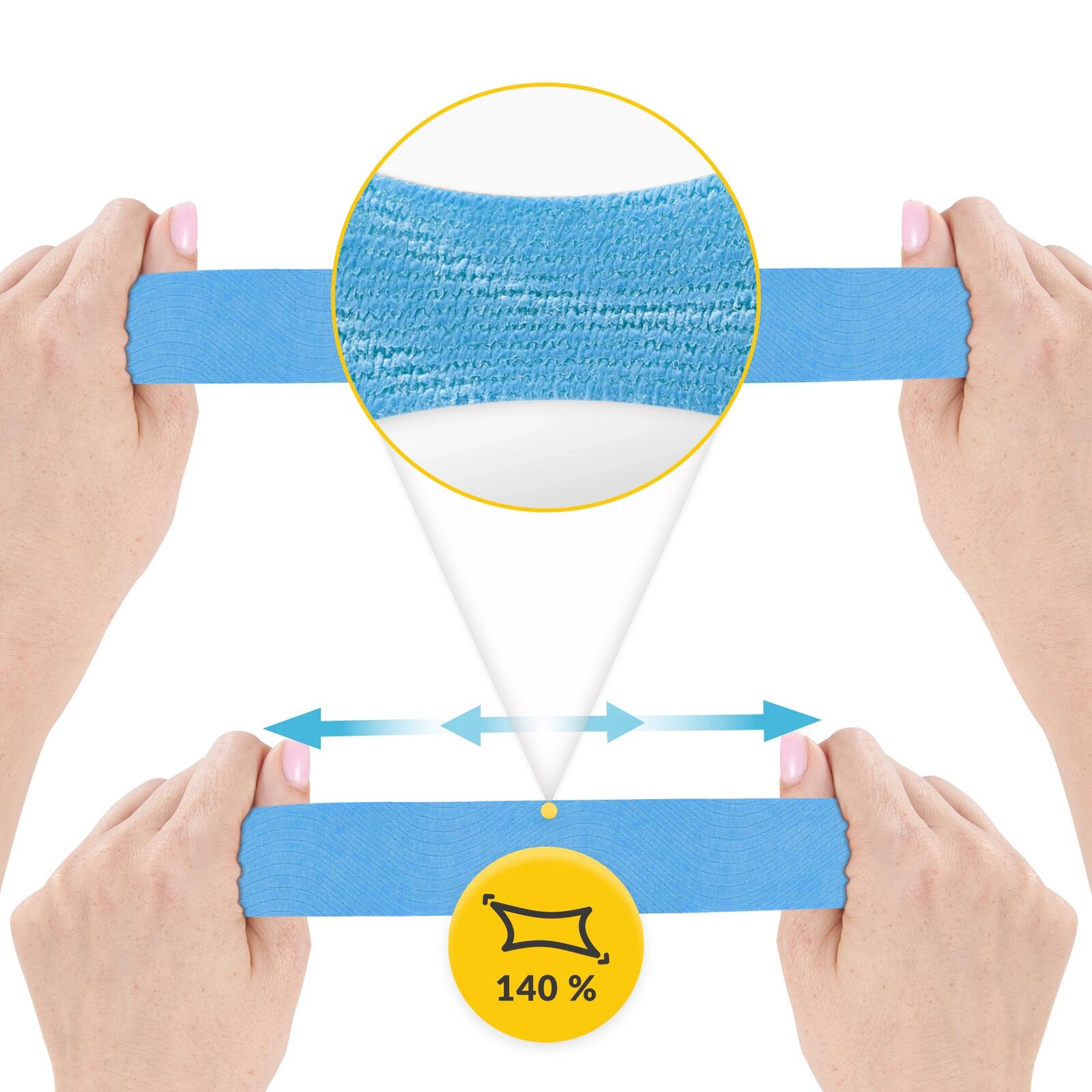 Kinesiologie Tape 5 cm x 5 m Physiotape Wasserfest Sporttape 4FIZJO 4/7