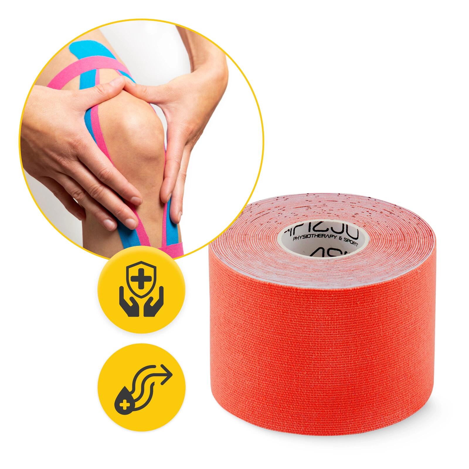 Kinesiologie Tape 5 cm x 5 m Physiotape Wasserfest Sporttape 4FIZJO 2/7
