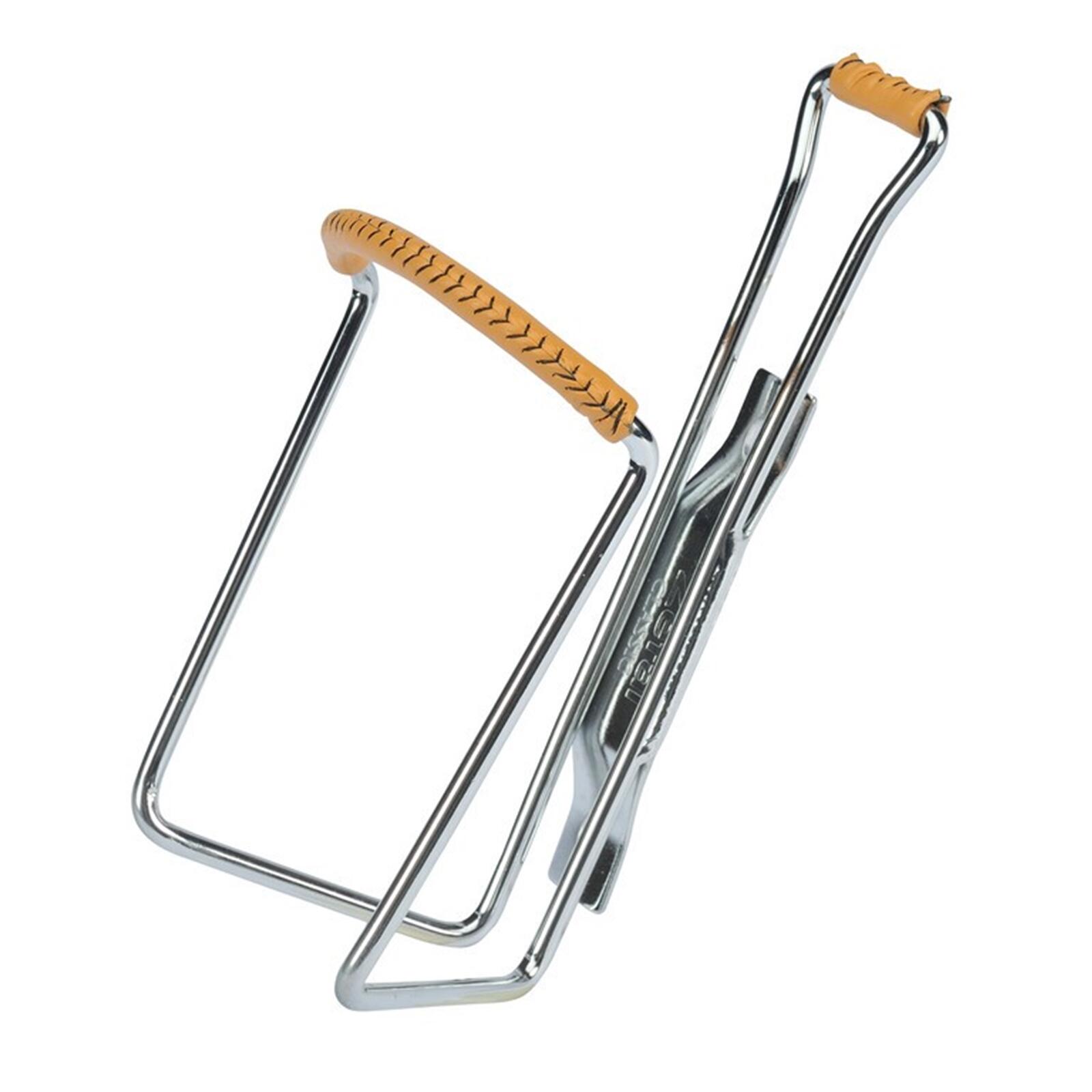 ZEFAL Porte-bidon Zéfal Vintage - Acier chromé, cuir marron