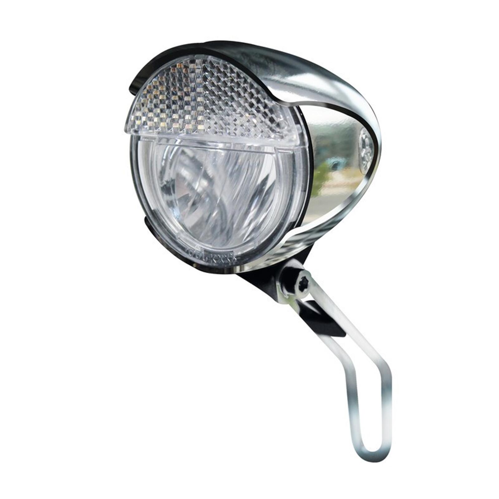Reflektor Przedni Ls583 Bike-I Retro 15 Lux Z Mocowaniem Na Dynamo - Chrom