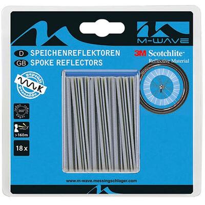 M-Wave Scotchlite Speichenreflektoren - 18 Stück