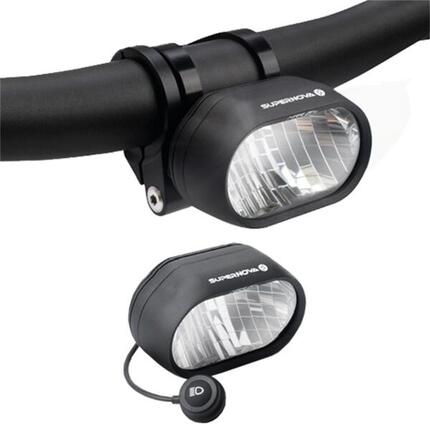 Supernova Dynamo-Scheinwerfer M99 DY PRO schwarz, Stand-/Fernlicht, 200 lx