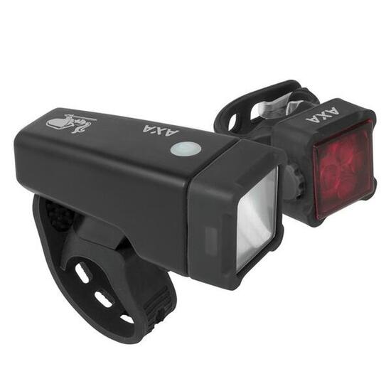 Set di Luci bici a led usb AXA Niteline T4-R