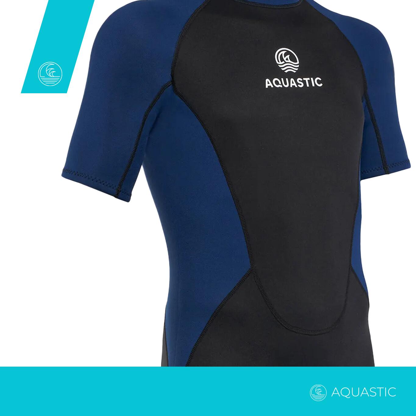 AQUASTIC Wavey 2 mm Schwimm-Neoprenanzug für Herren 3/7