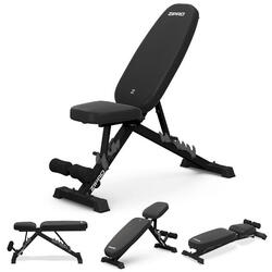 Banc de musculation Zipro Jacked réglable inclinable et déclinable, abdominaux