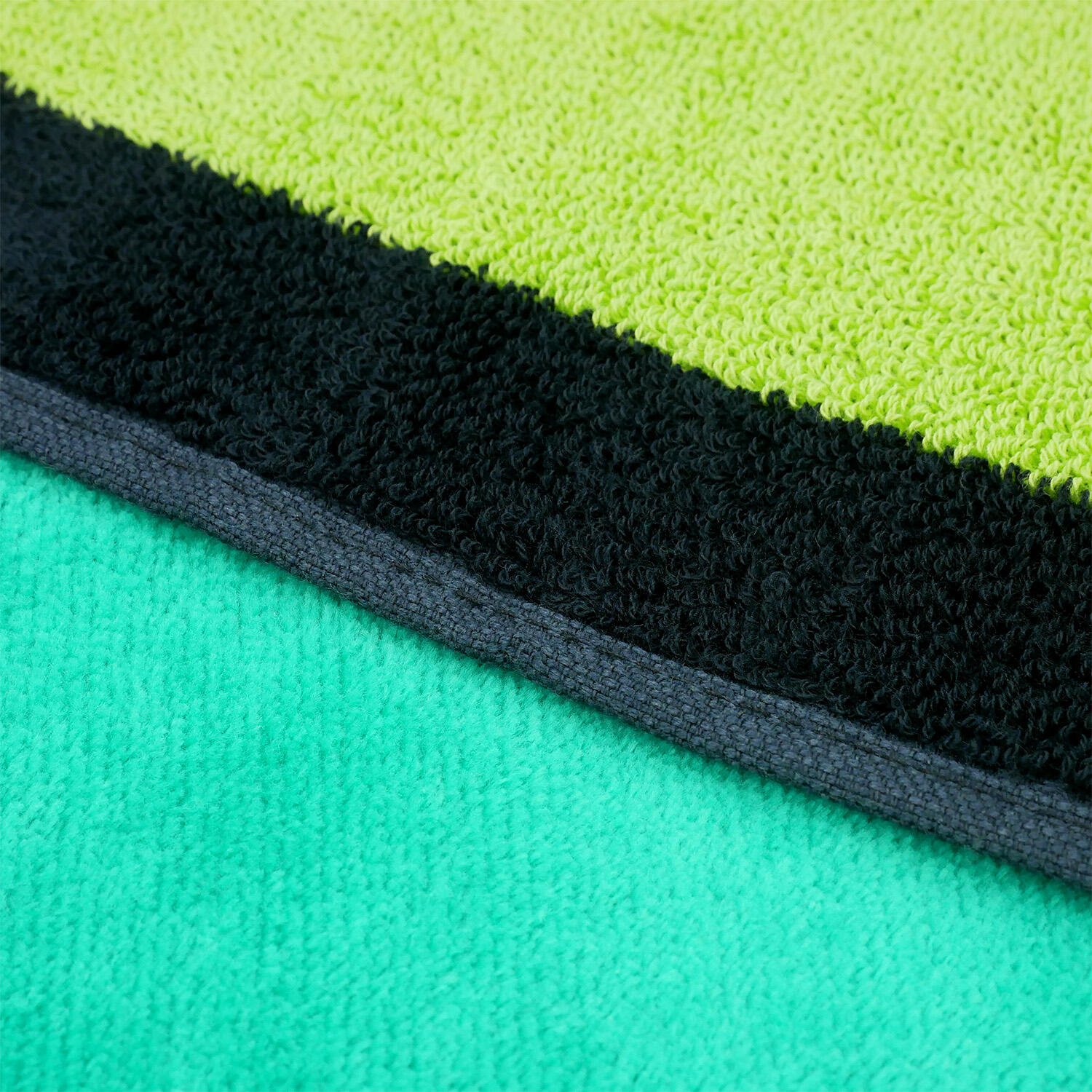 Strandlaken Badstof Velours Jacquard Groen 100x175 470g/m² - Happy Men 4/4