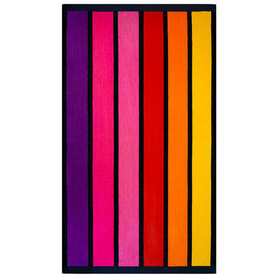 Telo Mare Spugna Velluto Jacquard Rosa 100x175 470g/m² - Happy Chic