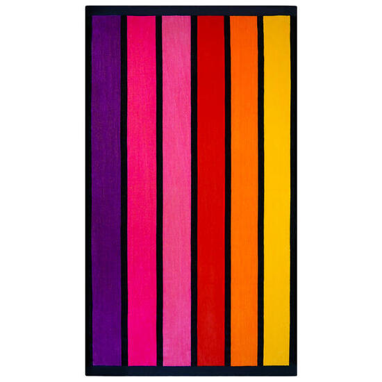 Telo Mare Spugna Velluto Jacquard Rosa 100x175 470g/m² - Happy Chic